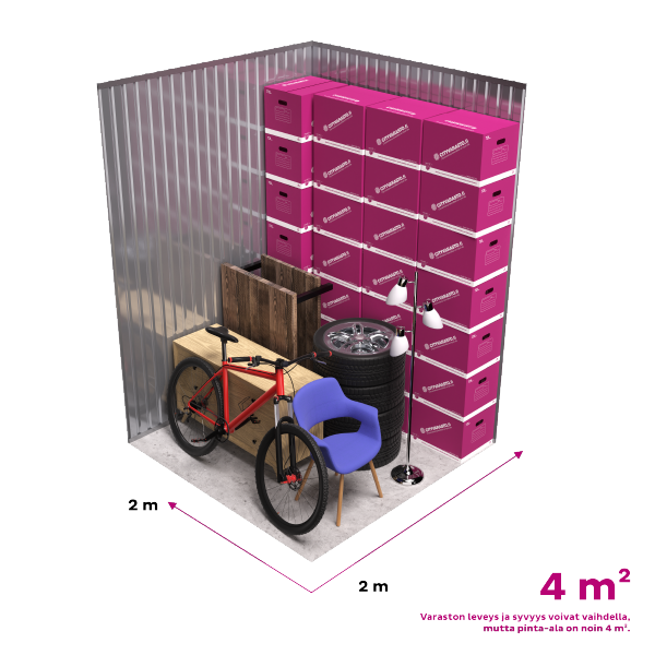 Cityvaraston 4 m² pienvarasto