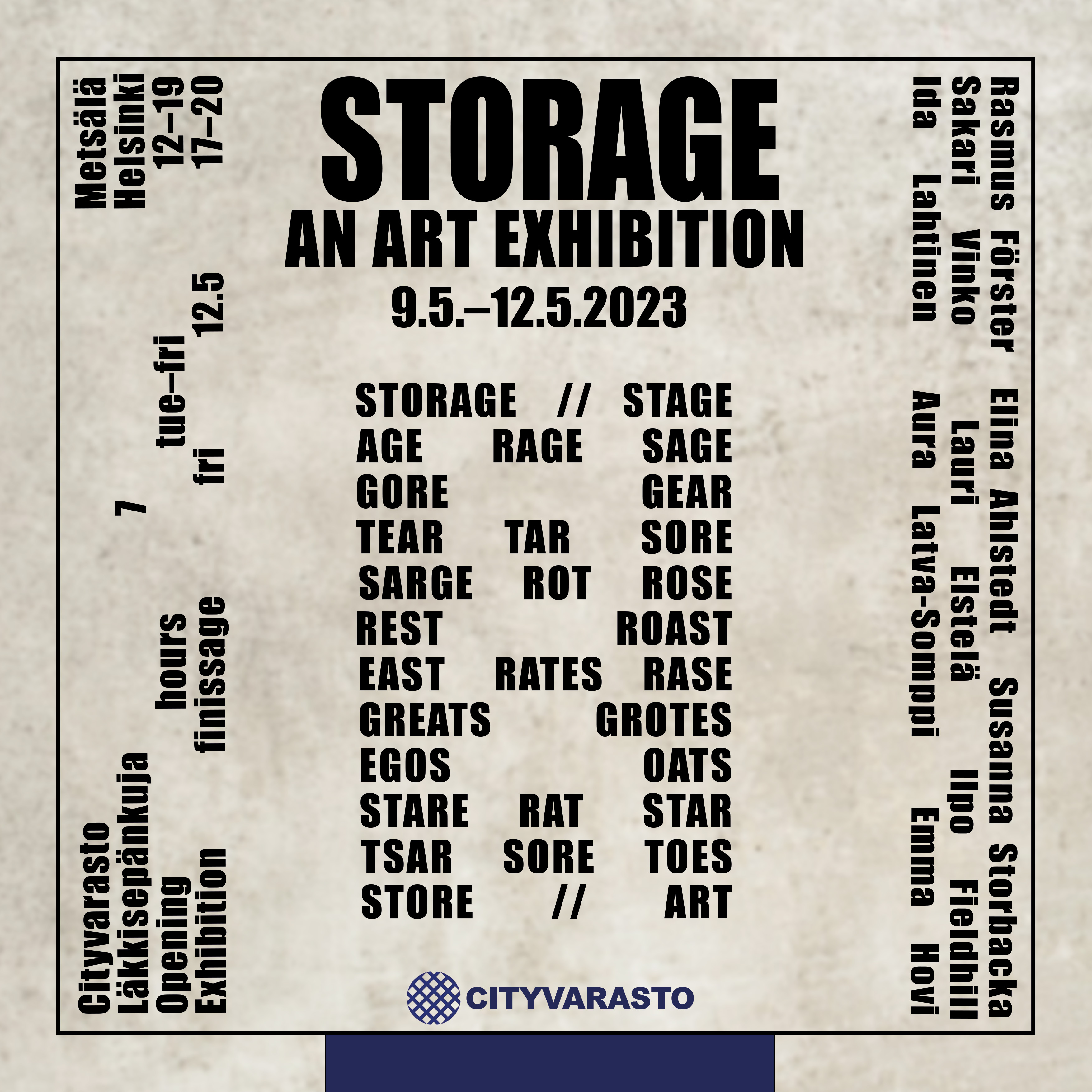 STORAGE - An Art Exhibition