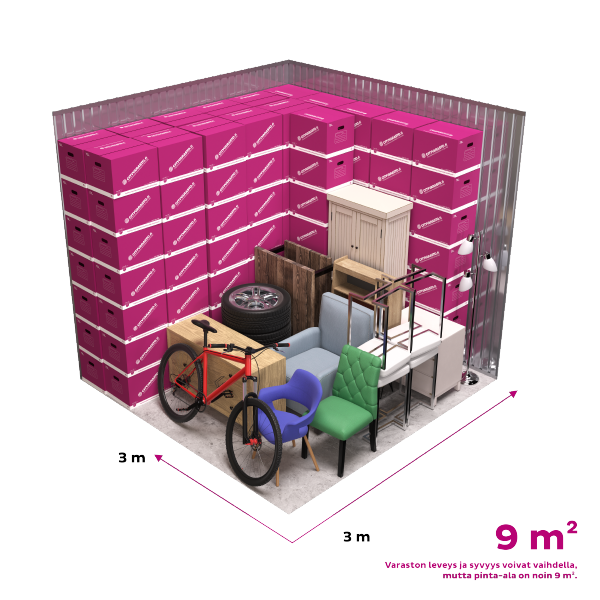 Cityvaraston 9 m² pienvarasto