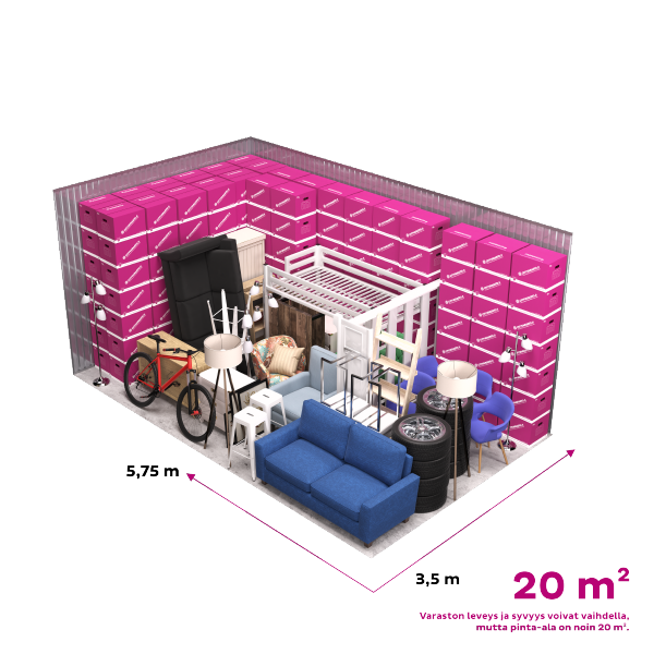 Cityvaraston 20 m² pienvarasto