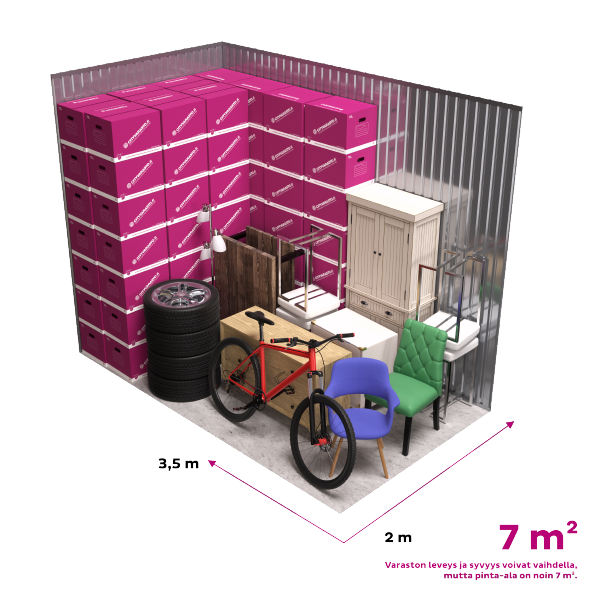 Cityvaraston 7 m² pienvarasto