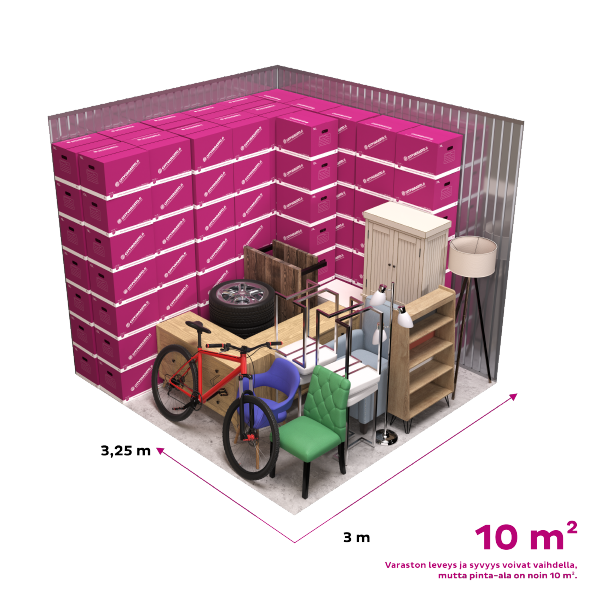 Cityvaraston 10 m² pienvarasto